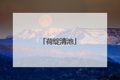 荷绽清池