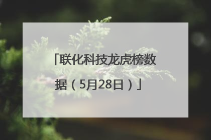 联化科技龙虎榜数据（5月28日）