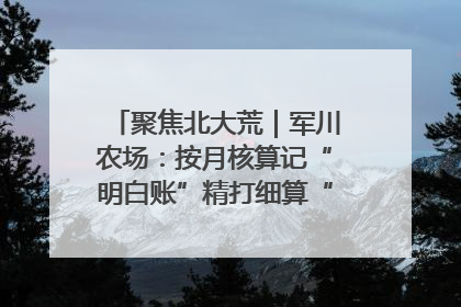 聚焦北大荒｜军川农场：按月核算记“明白账”精打细算“过紧日子”