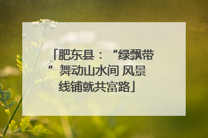 肥东县：“绿飘带”舞动山水间 风景线铺就共富路