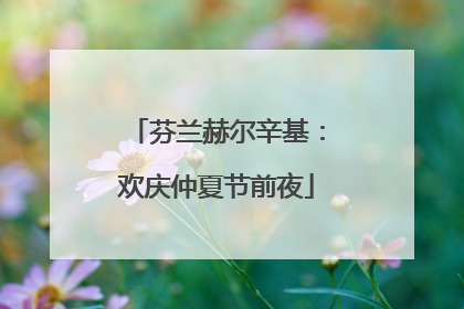芬兰赫尔辛基：欢庆仲夏节前夜