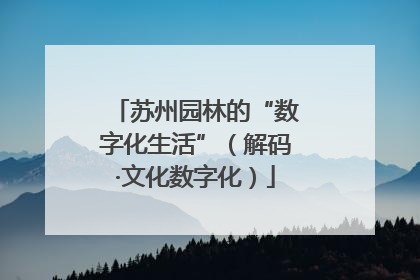 苏州园林的“数字化生活”（解码·文化数字化）