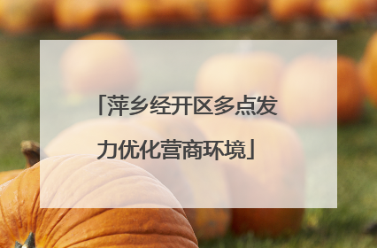 萍乡经开区多点发力优化营商环境