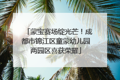 蒙宝赛场绽光芒！成都市锦江区童蒙幼儿园两园区喜获荣耀