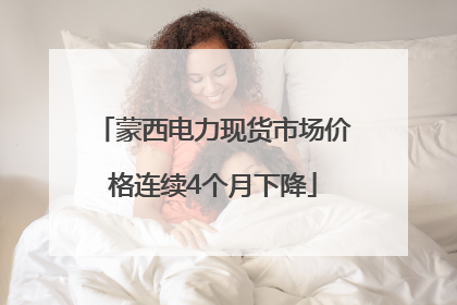 蒙西电力现货市场价格连续4个月下降