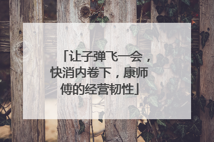 让子弹飞一会，快消内卷下，康师傅的经营韧性