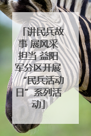 讲民兵故事 展风采担当 益阳军分区开展“民兵活动日”系列活动