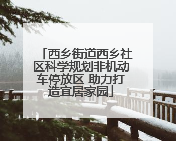 西乡街道西乡社区科学规划非机动车停放区 助力打造宜居家园