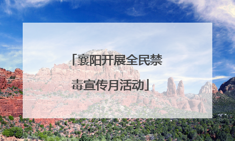 襄阳开展全民禁毒宣传月活动