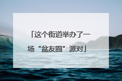 这个街道举办了一场“盆友圈”派对