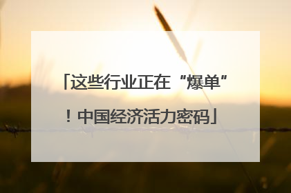 这些行业正在“爆单”！中国经济活力密码