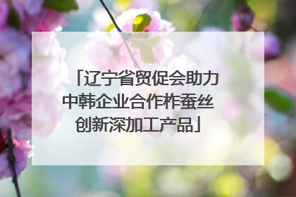 辽宁省贸促会助力中韩企业合作柞蚕丝创新深加工产品