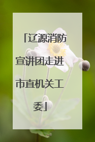 辽源消防宣讲团走进市直机关工委