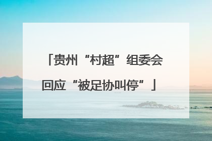 贵州“村超”组委会回应“被足协叫停”
