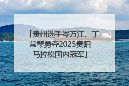 贵州选手岑万江、丁常琴勇夺2025贵阳马拉松国内冠军