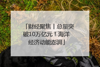 财经聚焦丨总量突破10万亿元！海洋经济动能澎湃