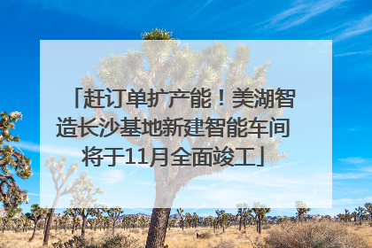 赶订单扩产能！美湖智造长沙基地新建智能车间将于11月全面竣工