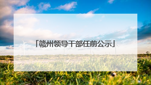赣州领导干部任前公示