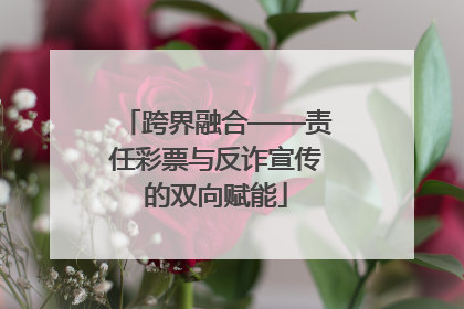 跨界融合——责任彩票与反诈宣传的双向赋能