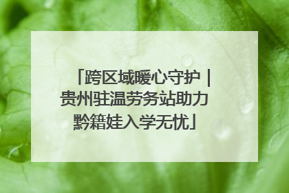 跨区域暖心守护｜贵州驻温劳务站助力黔籍娃入学无忧