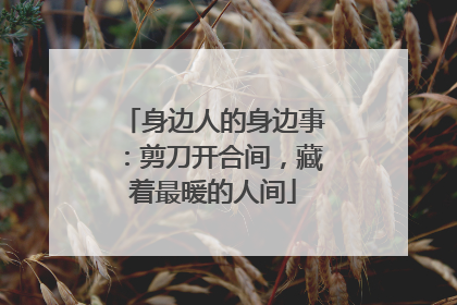身边人的身边事：剪刀开合间，藏着最暖的人间