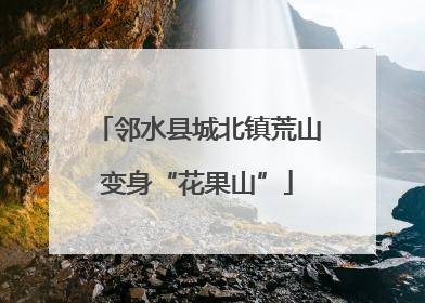 邻水县城北镇荒山变身“花果山”