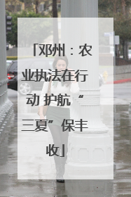 邓州：农业执法在行动 护航“三夏”保丰收