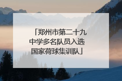 郑州市第二十九中学多名队员入选国家荷球集训队