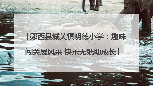 郧西县城关镇明德小学：趣味闯关展风采 快乐无纸助成长