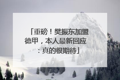 重磅！樊振东加盟德甲，本人最新回应：真的很期待