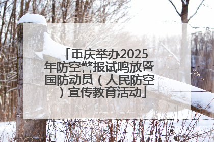 重庆举办2025年防空警报试鸣放暨国防动员（人民防空）宣传教育活动