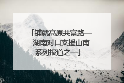 铺就高原共富路——湖南对口支援山南系列报道之一