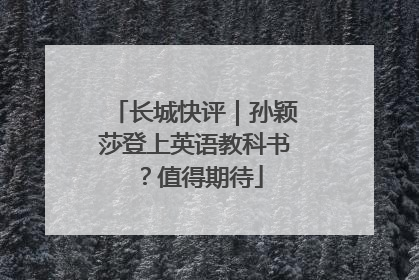 长城快评｜孙颖莎登上英语教科书？值得期待