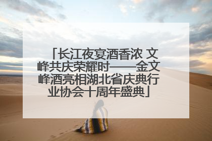 长江夜宴酒香浓 文峰共庆荣耀时——金文峰酒亮相湖北省庆典行业协会十周年盛典