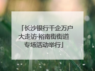 长沙银行千企万户大走访·裕南街街道专场活动举行