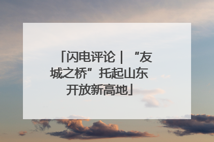 闪电评论｜“友城之桥”托起山东开放新高地
