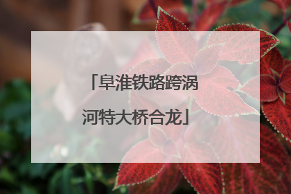 阜淮铁路跨涡河特大桥合龙