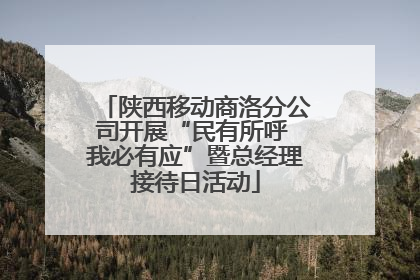 陕西移动商洛分公司开展“民有所呼 我必有应”暨总经理接待日活动