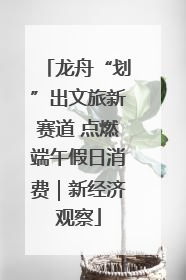 龙舟“划”出文旅新赛道 点燃端午假日消费｜新经济观察