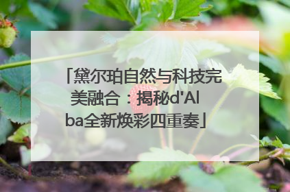 黛尔珀自然与科技完美融合：揭秘d'Alba全新焕彩四重奏