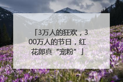 3万人的狂欢，300万人的节日，红花郎真“宠粉”