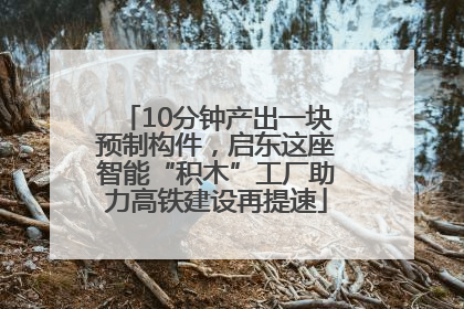 10分钟产出一块预制构件，启东这座智能“积木”工厂助力高铁建设再提速