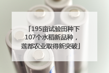 195亩试验田种下107个水稻新品种，莲都农业取得新突破
