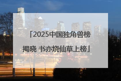 2025中国独角兽榜揭晓 书亦烧仙草上榜