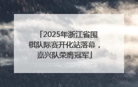 2025年浙江省围棋队际赛开化站落幕，嘉兴队荣膺冠军