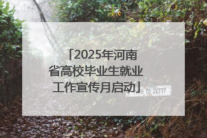 2025年河南省高校毕业生就业工作宣传月启动