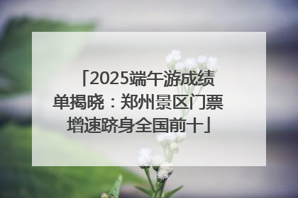 2025端午游成绩单揭晓：郑州景区门票增速跻身全国前十