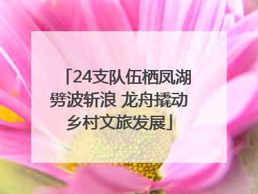 24支队伍栖凤湖劈波斩浪 龙舟撬动乡村文旅发展