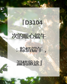 D3104次的暖心端午：粽情端午，温情旅途