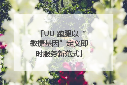 UU 跑腿以“敏捷基因”定义即时服务新范式